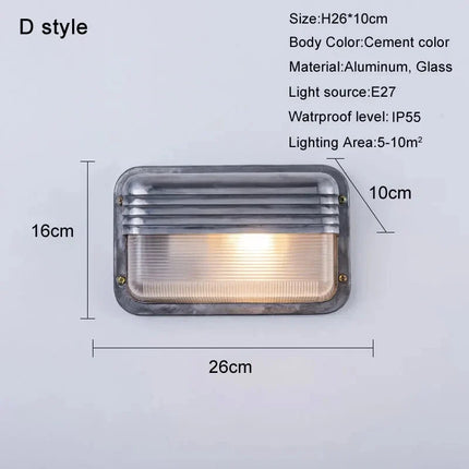 Applique murale LED rétro en aluminium étanche pour intérieur et extérieur — LZ4P9XQ