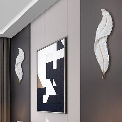 Applique murale LED design plume blanche Kauai — LZ7XQ2