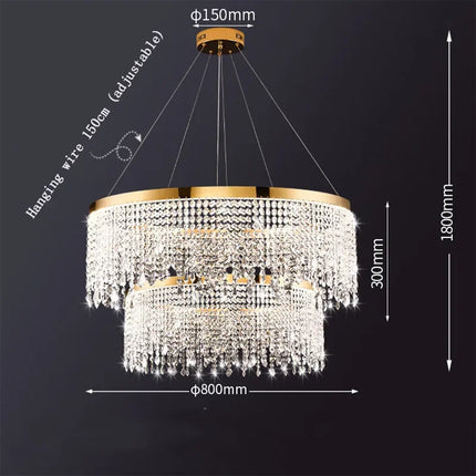 Lustre moderne en cristal pour décoration intérieure élégante — LZ4X9P2