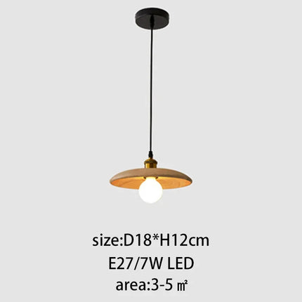 Suspension minimaliste en bois massif design moderne — LZ4X9J
