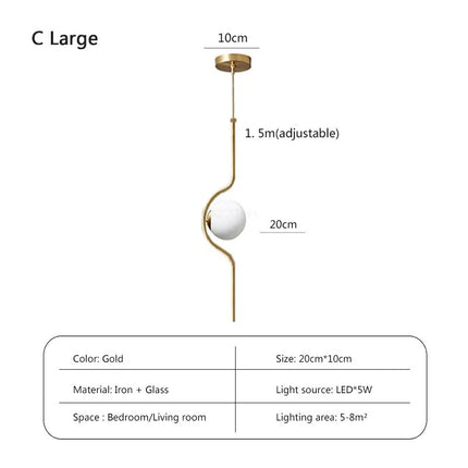 Suspension LED en verre au design moderne pour intérieur — LZ4X9Q2