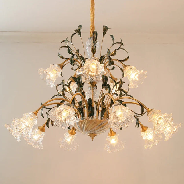 Lustre suspendu en verre cristal pour maison d’hôtes décoratif — LZ4X9JQ