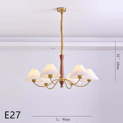 Lustre suspendu en bois pour décoration lumineuse — LZ4XJ9