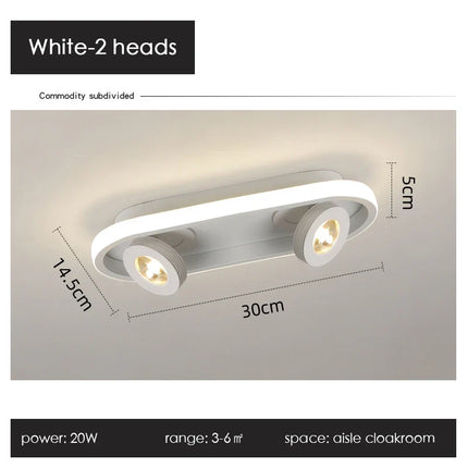 Plafonnier spot LED noir au design moderne — LZ4T9QJ2