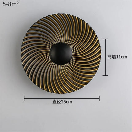 Applique murale LED ronde en métal style nordique pour intérieur moderne — LZ4X9P2