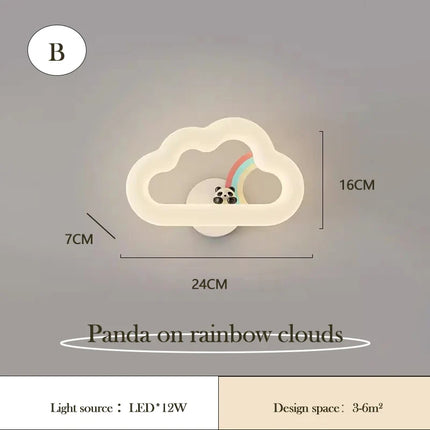Applique murale LED nuage et arc-en-ciel pour chambre enfant — LZ4D7Q9