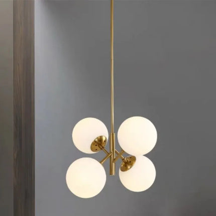 Lustre suspension en verre laiteux style nordique pour intérieur — LZ4D9X2