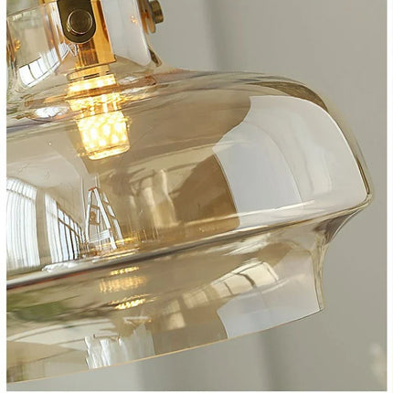 Suspension LED en verre style nordique moderne — LZ4X9P