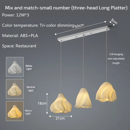 Lustre nordique petit modèle en forme de pétale pour ambiance chaleureuse — LZ4XJ9