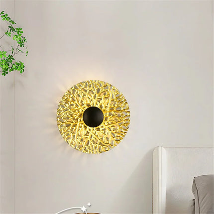 Applique murale LED ronde en métal style nordique pour intérieur moderne — LZ4X9P2