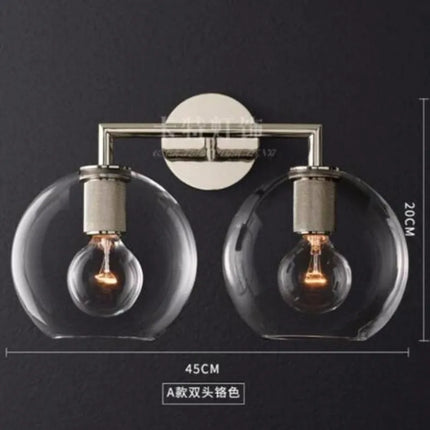 Applique murale LED avec abat-jour en verre et métal — LZ4X9P