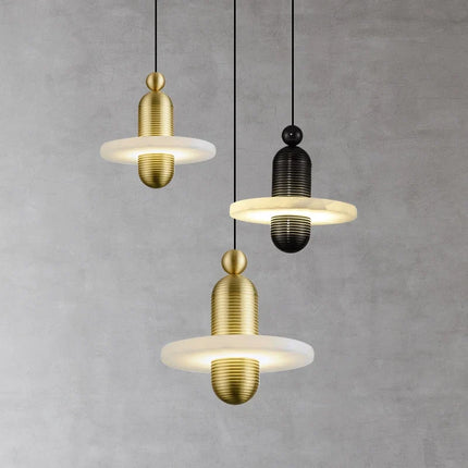 Suspension LED en marbre avec cordon réglable en aluminium — LZ4X9P