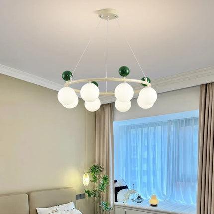 Suspension moderne en verre avec anneau métallique design — LZ4X9P