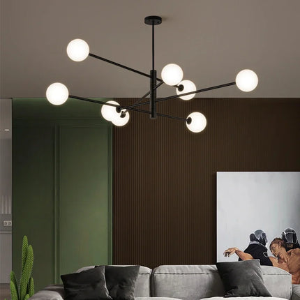 Lustre nordique en cuivre avec verre créatif et forme haricot — LZ4D9XQ