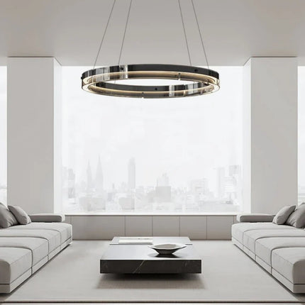Suspension circulaire en verre au design minimaliste italien — LZ4P9XJ