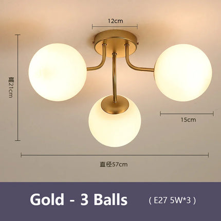 Suspension LED en verre style nordique pour intérieur — LZ4X9P