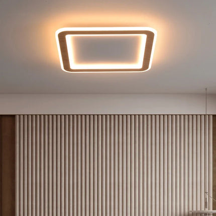 Plafonnier LED ultra-mince en bois massif style nordique moderne 2022 — LZ4X9P7Q
