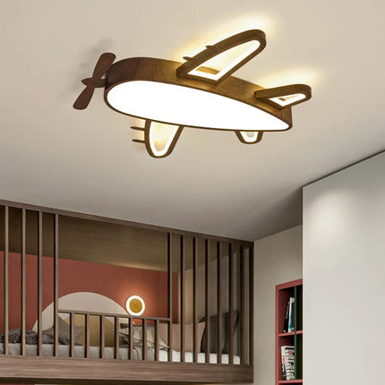 Plafonnier avion en bois et fer pour chambre enfant — LZ4N7Q2