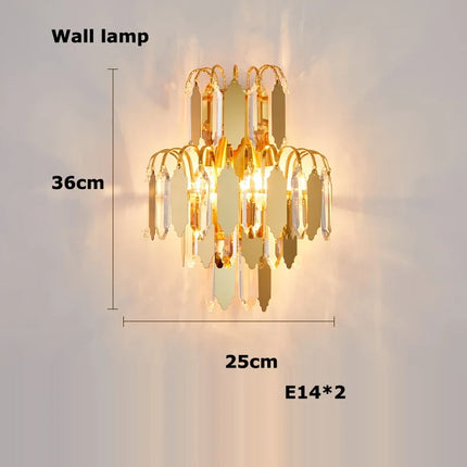 Lustre LED de luxe finition or chromé pour décoration moderne — LZ4X9T2