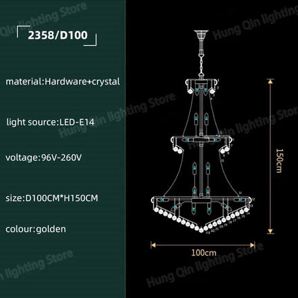 Suspension moderne en cristal pour décoration intérieure élégante — LZ4X9P2Q