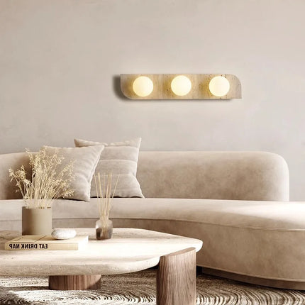 Applique murale en pierre naturelle avec verre pour intérieur — LZ4X9P2