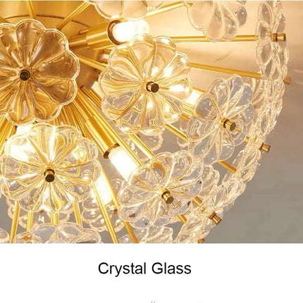 Plafonnier en verre cristal au design nordique pour intérieur moderne — LZ4X9P2Q