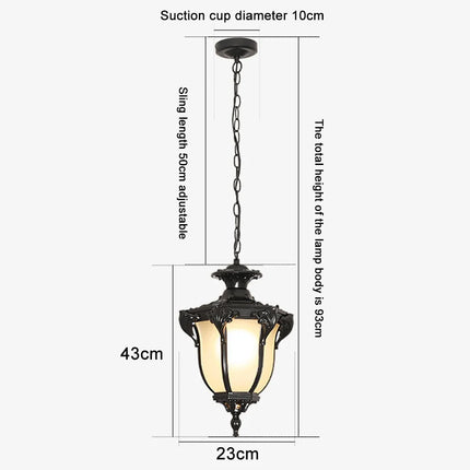 Lustre extérieur rétro pour jardin et espaces extérieurs — LZ4X9T2