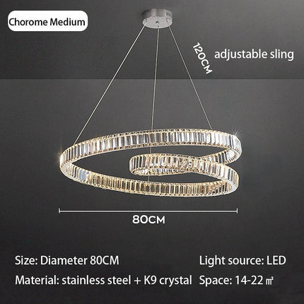 Lustre suspension LED cristal luxe décoratif — LZ4X9P