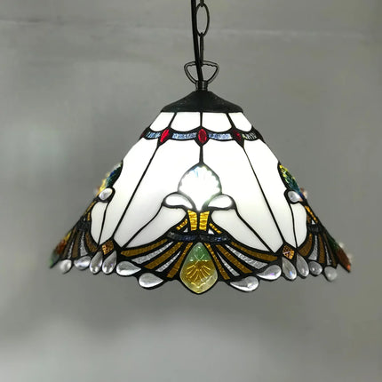 Lustre style vitrail Tiffany méditerranéen pour intérieur raffiné — LZ4X9P2Q