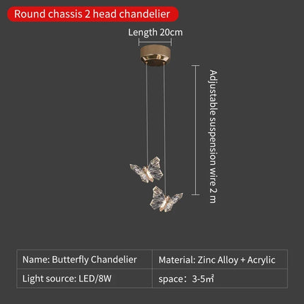 Suspension LED en cristal style nordique pour décoration moderne — LZ4X9T