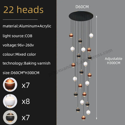 Lustre créatif pour suspension minimaliste et moderne — LZ4X9Q2N