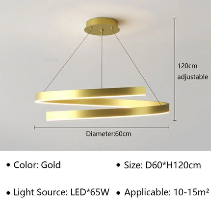 Lustre spirale LED pour décoration intérieure — LZ4X9Q2M