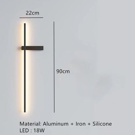 applique murale led minimaliste art déco pour intérieur