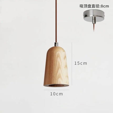 Suspension en bois massif style japonais et décoration nordique élégante — LZ4P9XQ