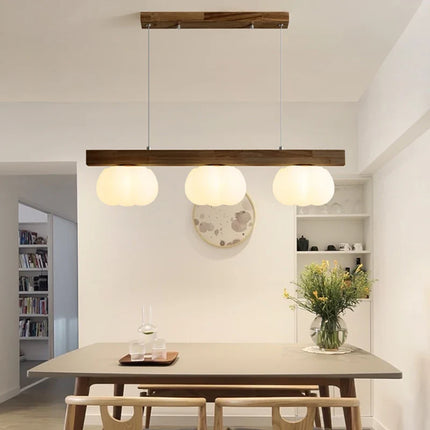 Suspension moderne en bois naturel forme coton — LZ4X9T2
