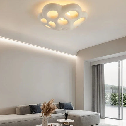 Plafonnier LED moderne style nordique Wabi Sabi avec motif fleur — LZ4X9T2