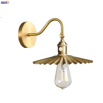 Applique murale moderne en cuivre avec chaîne et ampoule LED Edison réglable — LZ4X9P2