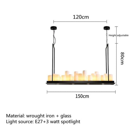 Lustre LED nordique en verre pour salle à manger et cuisine — LZ4X9Q2