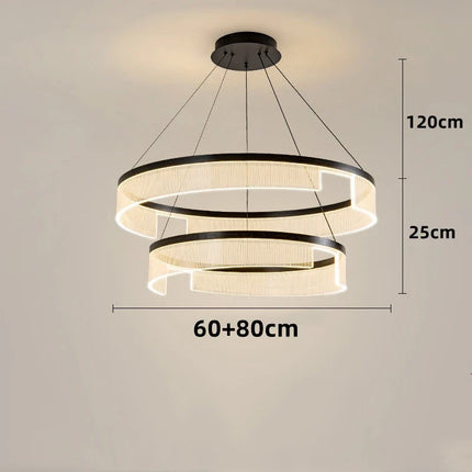 Lustre circulaire LED en aluminium et acrylique pour intérieur — LZ4X9P2