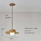 Marron D20cm / Lumière 3 couleurs