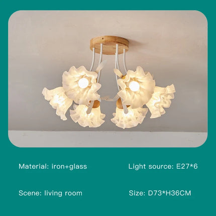 Plafonnier floral nordique au design romantique pour intérieur élégant — LZ4X7P9