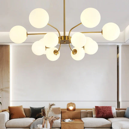 Suspension en métal chromé avec boule en verre décorative — LZ4X9T2