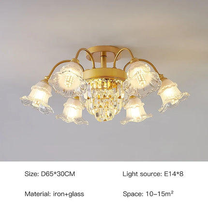 Lustre rétro en cristal pour décoration intérieure élégante — LZ4P9XJ2