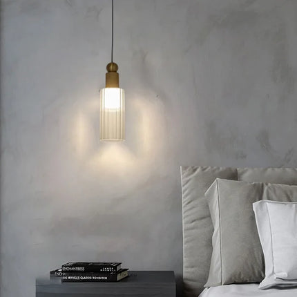 Suspension moderne en verre et cuivre avec cordons interchangeables — LZ4N7Q2F