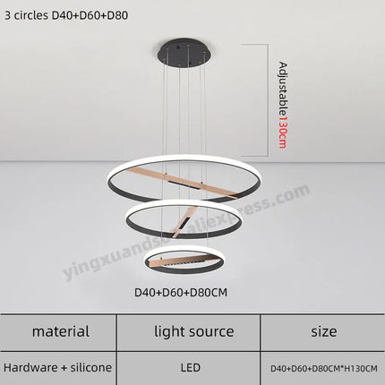 Lustre intérieur moderne à anneau rond — LZ4X9P2