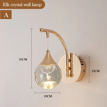 Applique murale design en forme de goutte cristal luxe — LZ4X9M