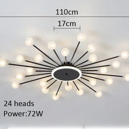 Lustre en verre avec éclairage LED créatif pour intérieur — LZ4X9P