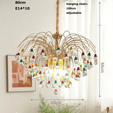 Plafonnier suspendu moderne LED cristal Angel's Tear élégant — LZ4X9P2
