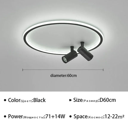 Plafonnier LED moderne avec spot orientable — LZ4X9Q2