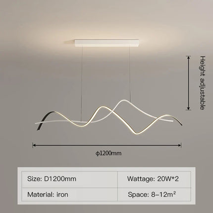 Suspension design moderne incurvée pour intérieur élégant — LZ4X9T